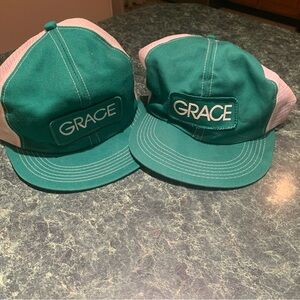 Vintage Grace Equipment K-Brand Snapback Hat Ag Agriculture USA Trucker Hat